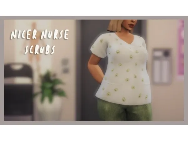 Alpha nicer nurse scrubs - The Sims 4 Custom Content