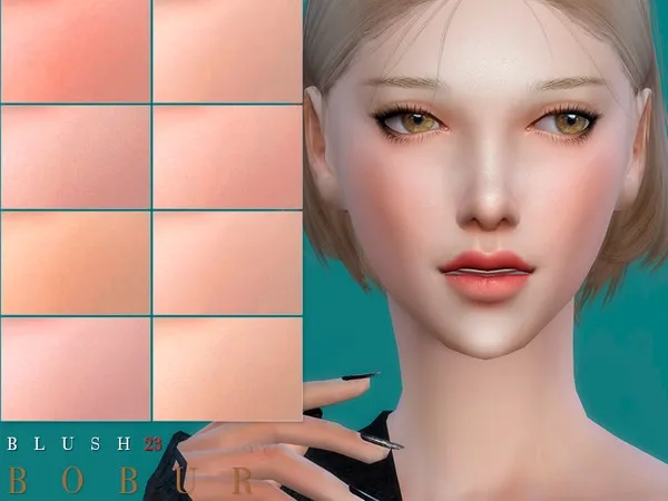 Alpha Bobur Blush 23 - The Sims 4 Custom Content