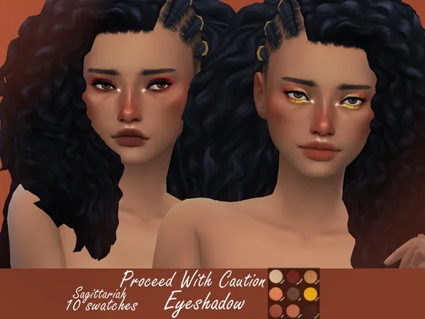 Alpha Colourpop Proceed With Caution Eyeshadow - The Sims 4 Custom Content