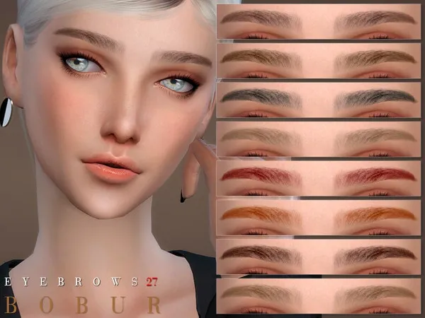 Alpha Bobur Eyebrows 27 - The Sims 4 Custom Content