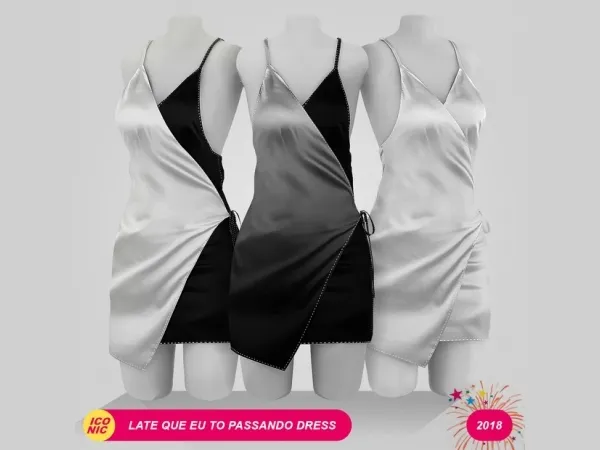Alpha Late Que Eu Tô Passando (Dress) HNY by iconic - The Sims 4 Custom Content