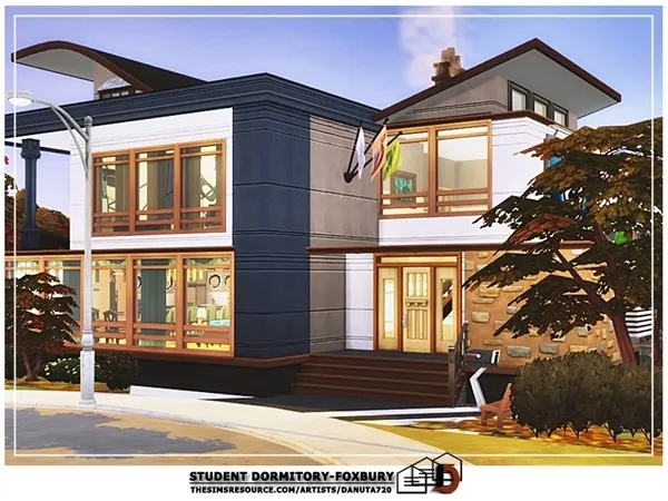 Alpha Student dormitory Foxbury - The Sims 4 Custom Content