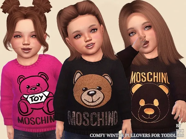 Maxis Match Comfy Winter Pullovers For Toddlers (Cats Dogs EP) - The Sims 4 Custom Content