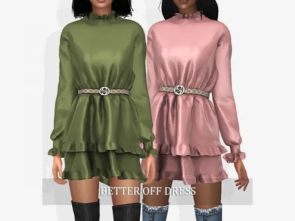 Alpha Better Off Dress - The Sims 4 Custom Content
