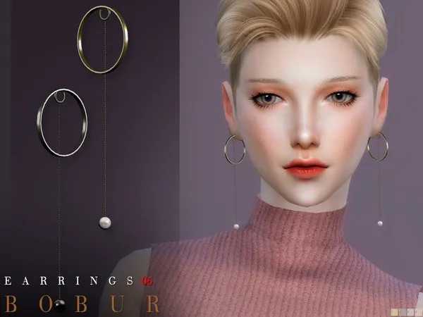Maxis Match Bobur Earrings 06 - The Sims 4 Custom Content