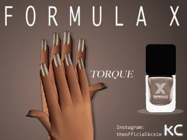 Dark Brown Metallic Nail Polish - The Sims 2 Custom Content