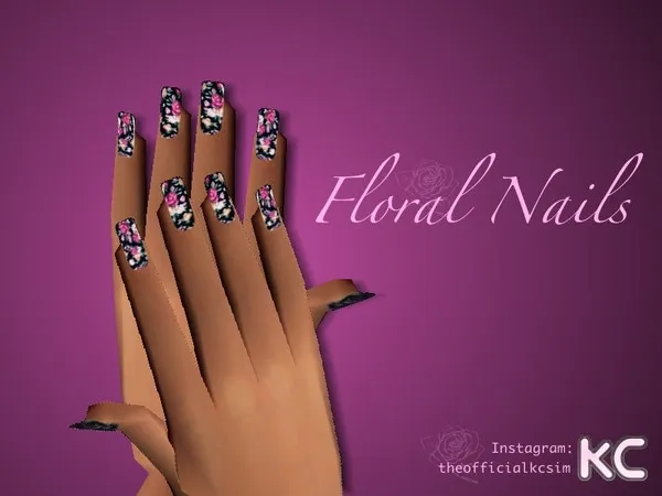 Floral Nails - The Sims 2 Custom Content