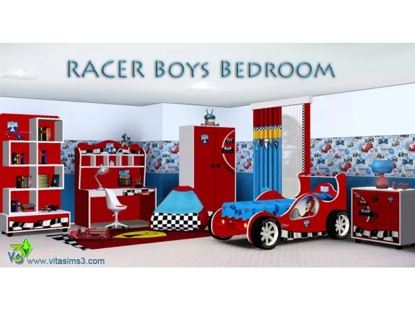 Racer Boys Bedroom - The Sims 3 Custom Content