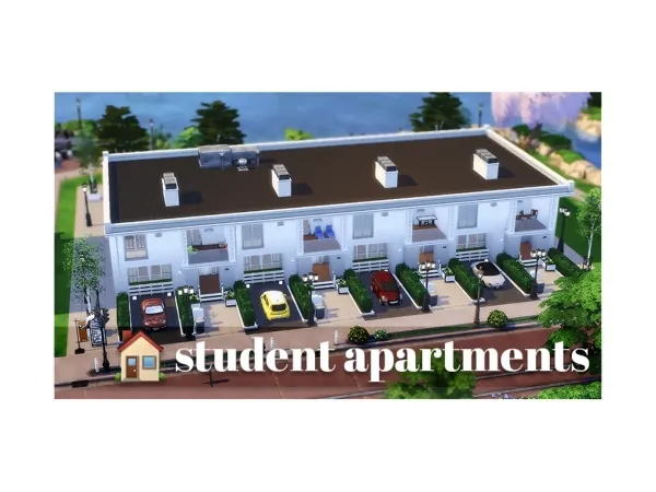 Alpha student apartments semi furnished and free by simgguk - The Sims 4 Custom Content