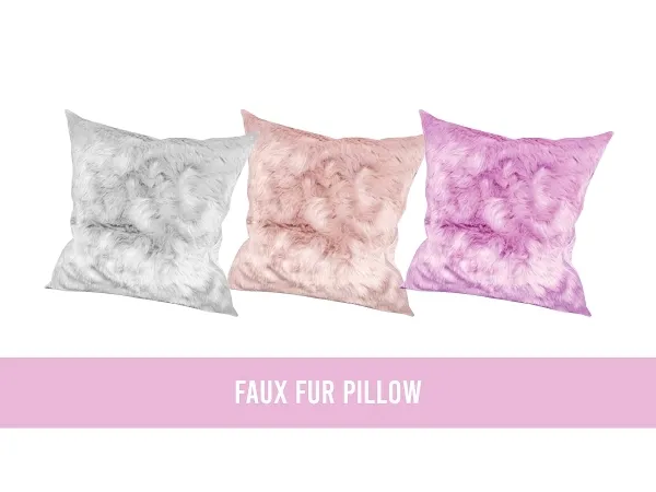 Alpha Faux Fur Pillow - The Sims 4 Custom Content