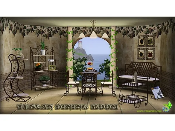 Tuscan Dining Room - The Sims 3 Custom Content