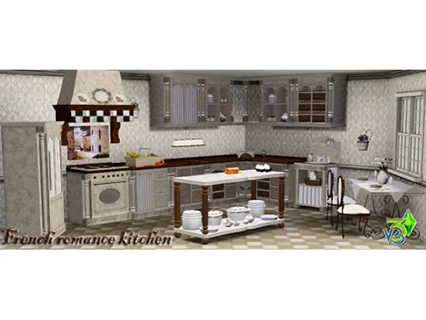 French Romance Kitchen - The Sims 3 Custom Content