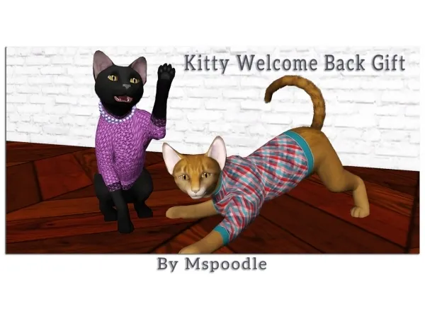 Mspoodles Kitty Welcome Back Gift - The Sims 3 Custom Content
