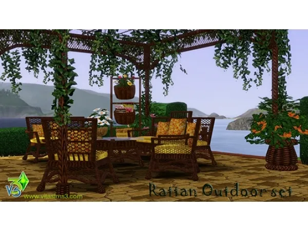 Rattan Outdoor Set - The Sims 3 Custom Content