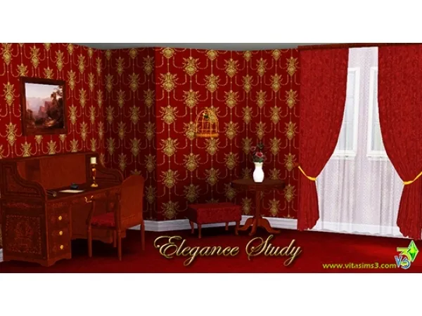 Elegance Study Room - The Sims 3 Custom Content