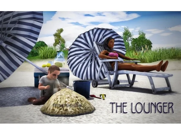 2to3 Kick Backyard Lounger Chair Conversion by Mspoodle - The Sims 3 Custom Content
