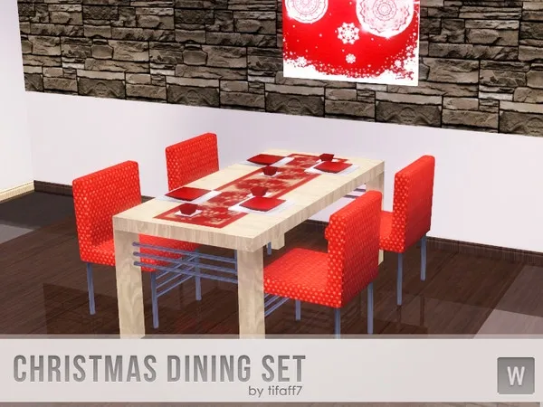 Christmas Dining Set - The Sims 3 Custom Content