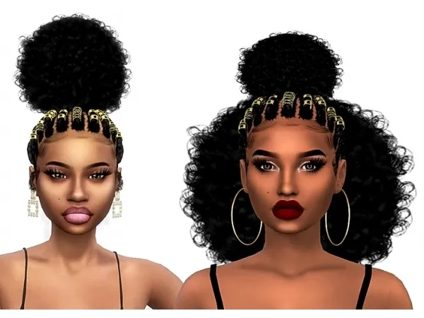 Alpha ALICIA HAIR XxBlacksims - The Sims 4 Custom Content