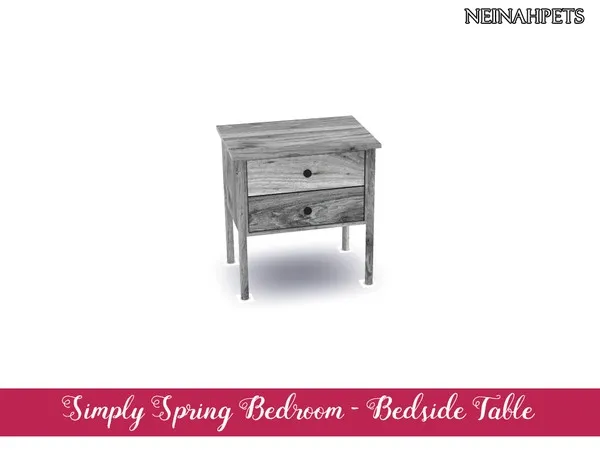 Simply Spring Bedroom Bedside Table Mesh Required - The Sims 4 Custom Content