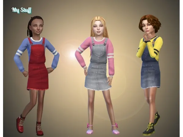 Maxis Match Dress Overalls Conversion - The Sims 4 Custom Content