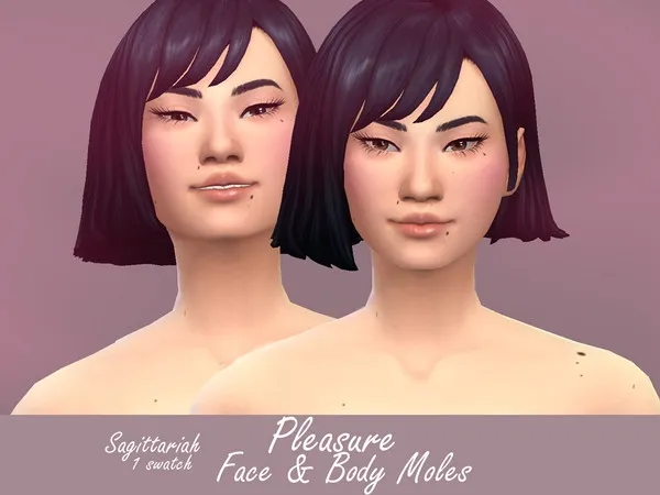 Maxis Match Pleasure Face Body Moles - The Sims 4 Custom Content