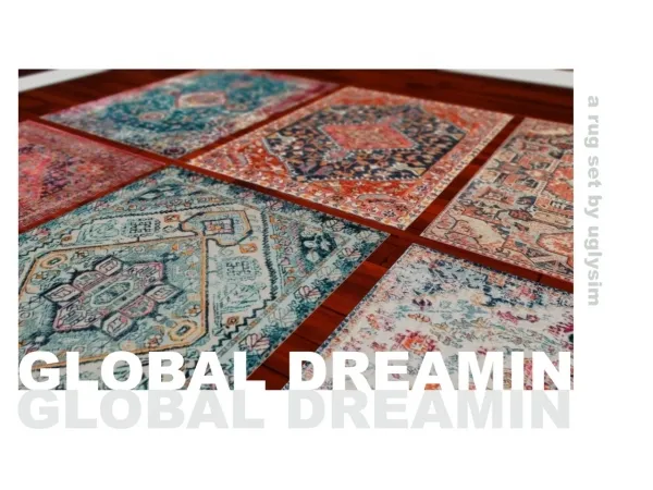Maxis Match Global Dreamin A Rug Set by Uglysim - The Sims 4 Custom Content