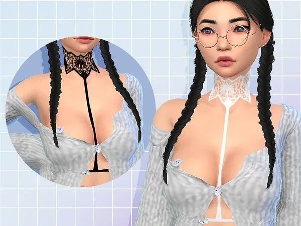 Alpha Harness Lace - The Sims 4 Custom Content