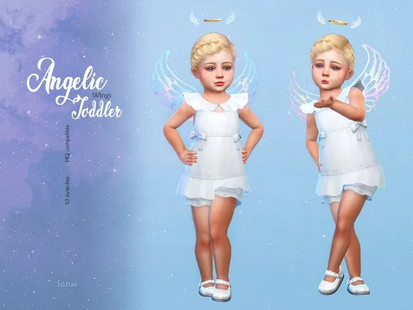 Alpha [Suzue] Angelic Toddler Wings - The Sims 4 Custom Content