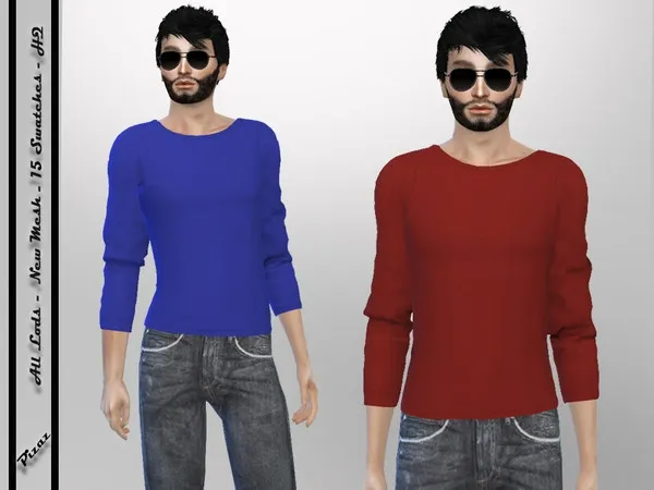 Alpha Mens Casual shirt - The Sims 4 Custom Content