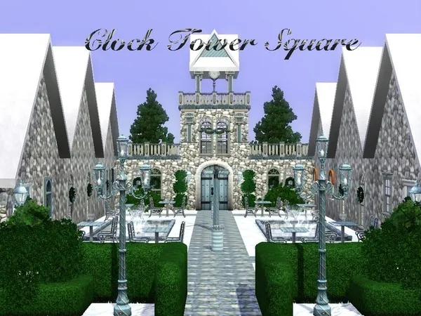 Clock Tower Square - The Sims 3 Custom Content