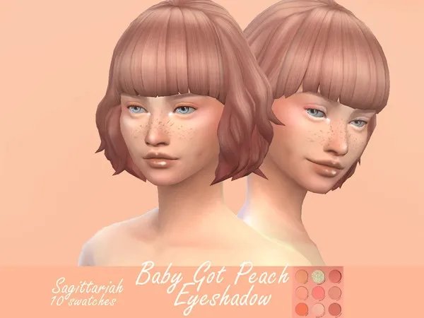 Maxis Match Colourpop Baby Got Peach Eyeshadow - The Sims 4 Custom Content