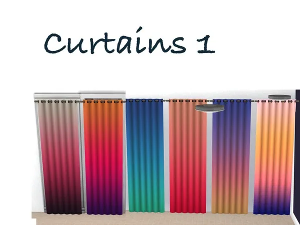 Alpha Panel curtains 1 - The Sims 4 Custom Content