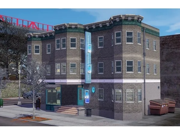 Old LA Seedy Hotel (Starter) by Floraflora2 - The Sims 3 Custom Content