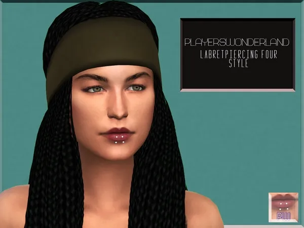 Alpha Labret Piercing - The Sims 4 Custom Content