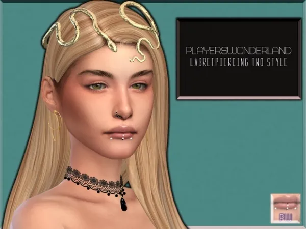 Alpha LabretSnakebitesPiercing Creations by PW - The Sims 4 Custom Content