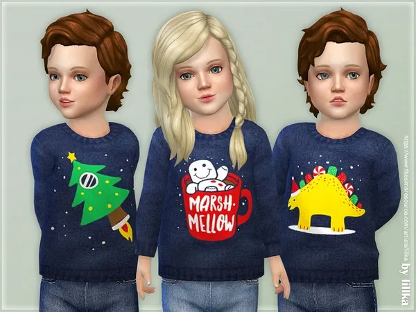 Alpha Cozy Winter Sweater 05 - The Sims 4 Custom Content