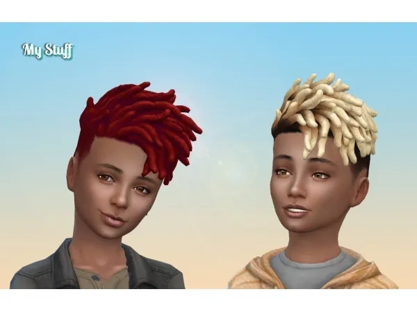 Maxis Match Dreads Med Fade for Boys - The Sims 4 Custom Content