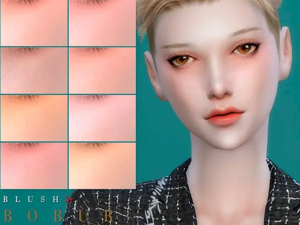 Alpha Bobur Blush 24 - The Sims 4 Custom Content