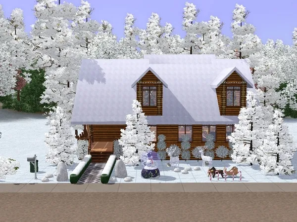 Christmas Cabin - The Sims 3 Custom Content