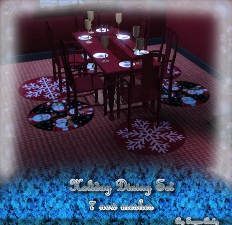 Holiday Dining Set - The Sims 3 Custom Content