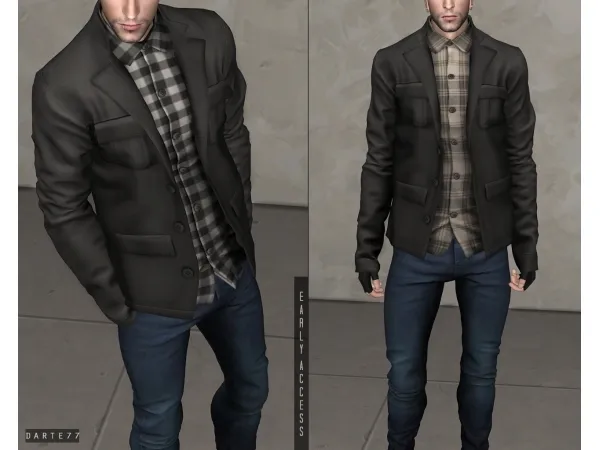 Alpha Pocket Blazer - The Sims 4 Custom Content