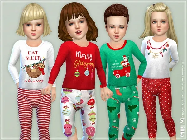 Alpha Christmas Pajama for Toddler - The Sims 4 Custom Content
