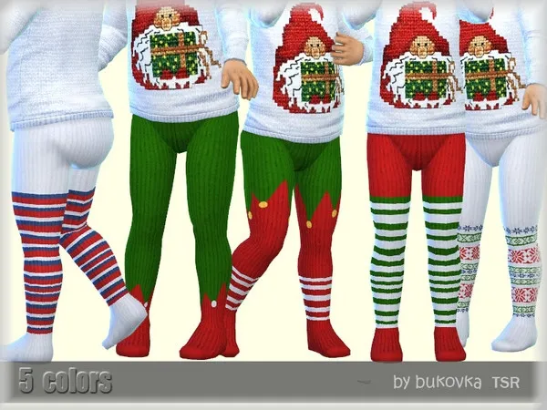Alpha Christmas Tights - The Sims 4 Custom Content