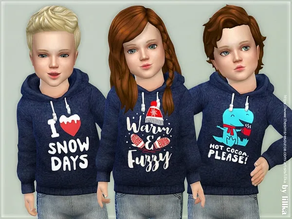Alpha Winter Hoodie for Toddler 02 - The Sims 4 Custom Content