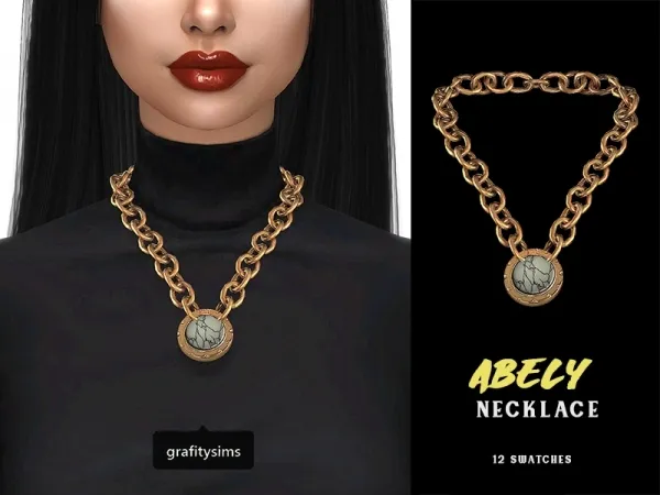 Alpha Abely Necklace - The Sims 4 Custom Content