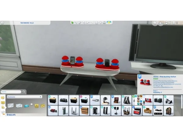 Alpha Futuristic iPod Docking Station by AdonisPluto - The Sims 4 Custom Content
