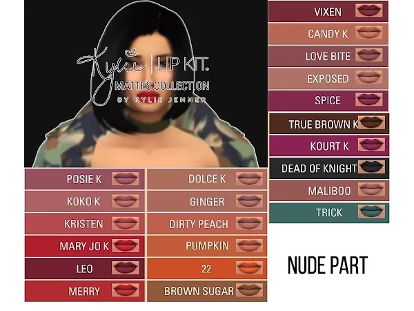 Alpha KYLIE MATTES COLLECTION NUDE PART by fifthscreations - The Sims 4 Custom Content