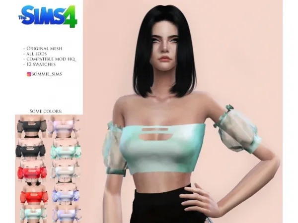 Alpha Fluffy Cropped - The Sims 4 Custom Content