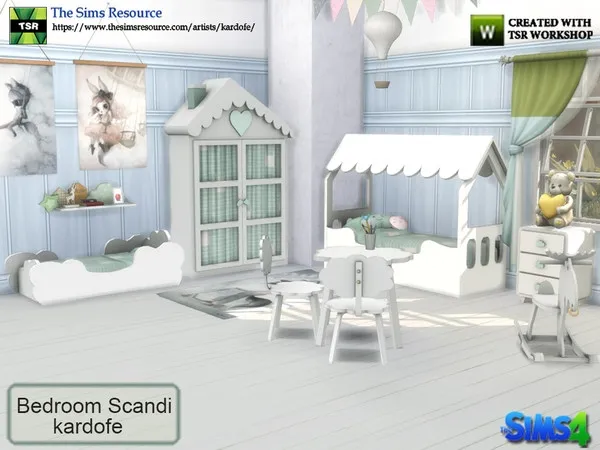 Maxis Match kardofe_Bedroom Scandi_ - The Sims 4 Custom Content