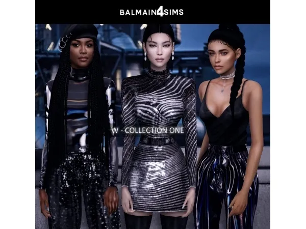 Alpha BALMAIN 4 SIMS W COLLECTION ONE - The Sims 4 Custom Content